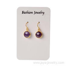 Fashion Accessories Gemstone Round Gilding Stud Earrings